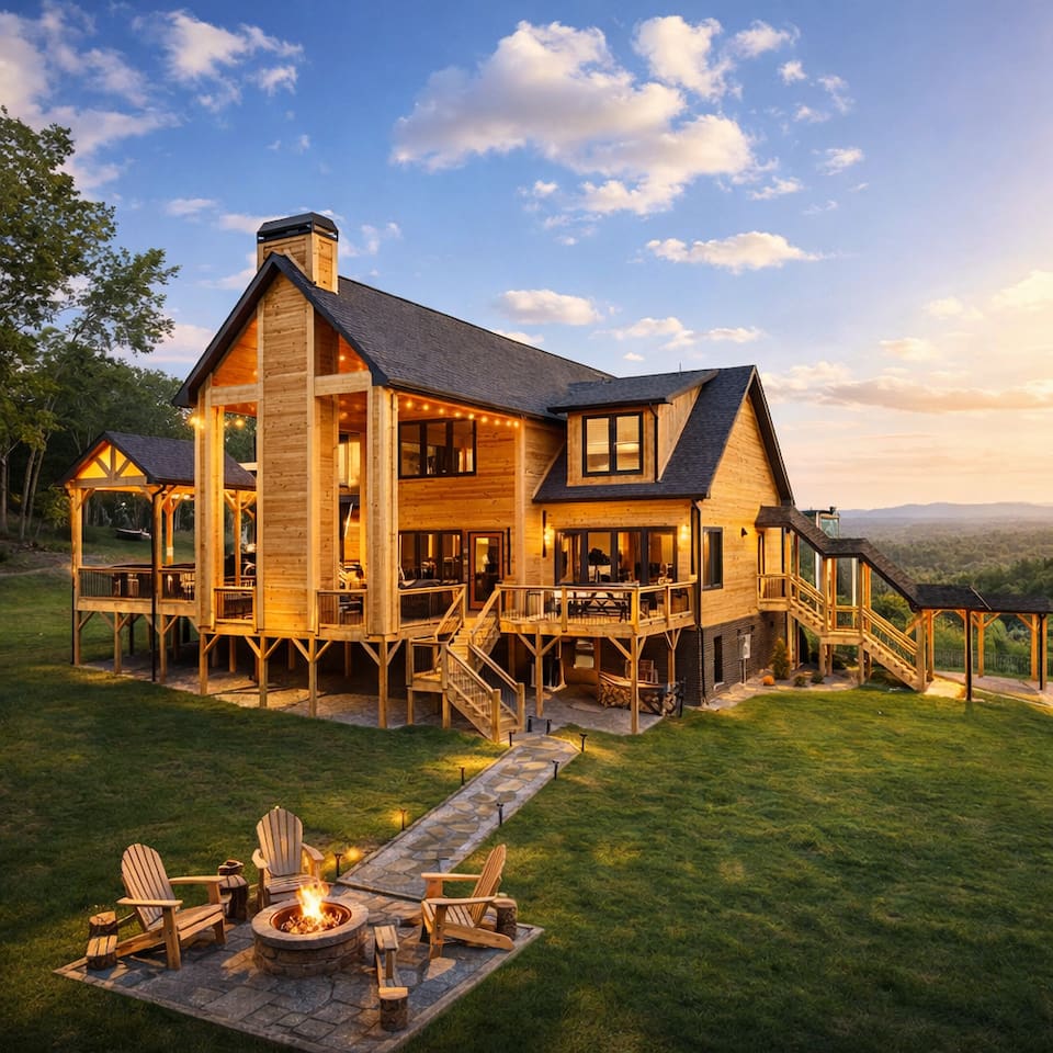 Luxury Mountain Cabin • Hot Tub • Game Room • View