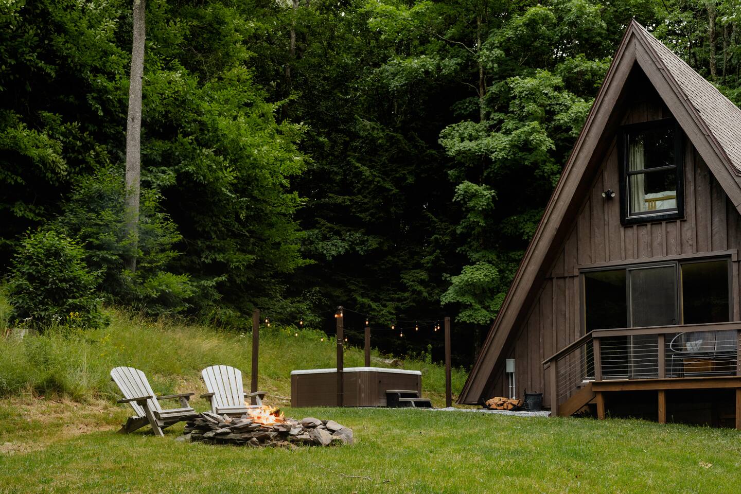 Peaceful A-Frame Chalet w/ Mtn Views + Hot Tub!