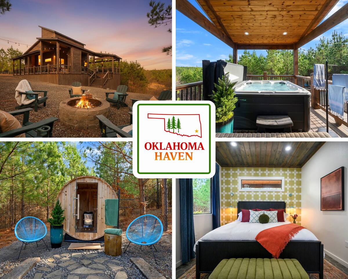 Oklahoma Haven; Sauna, EV Charger, Views, Hot Tub