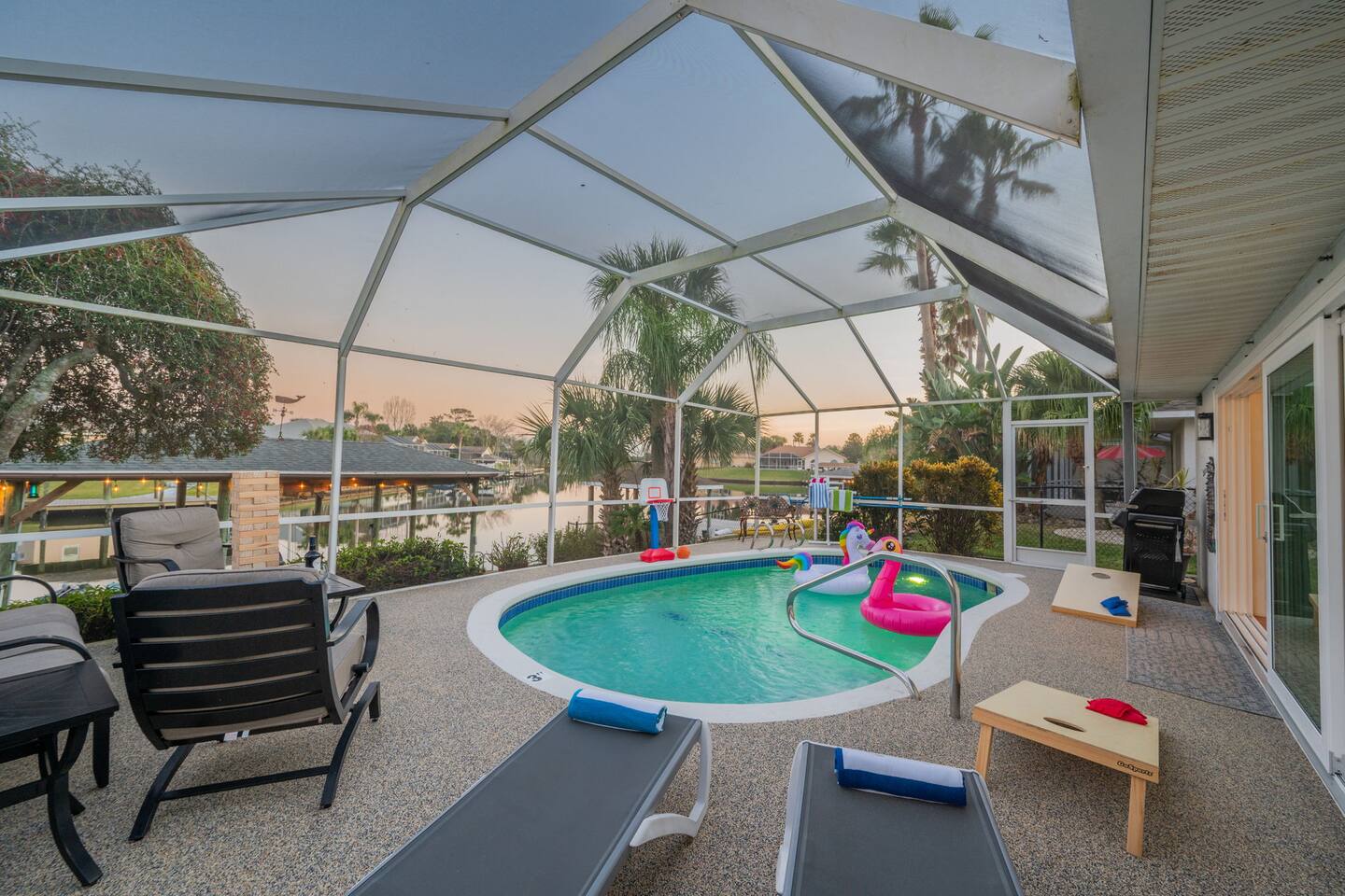 Heated Pool Canal Home, Sailboat Country, Kayaks