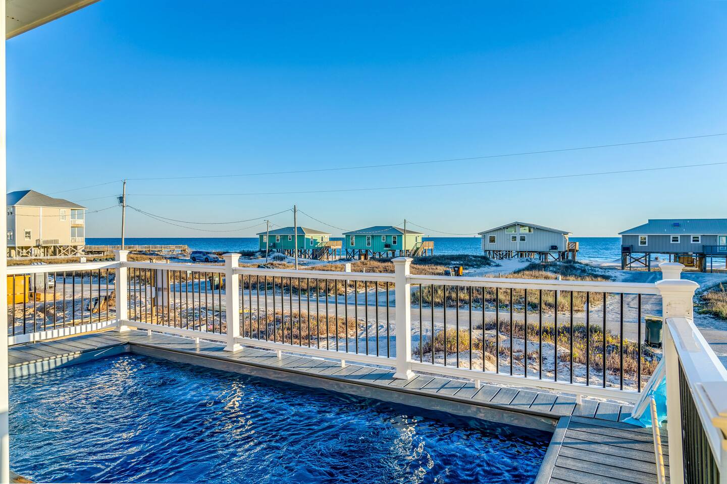 New! Views, Heated Pool, Across From Beach, DogsOk