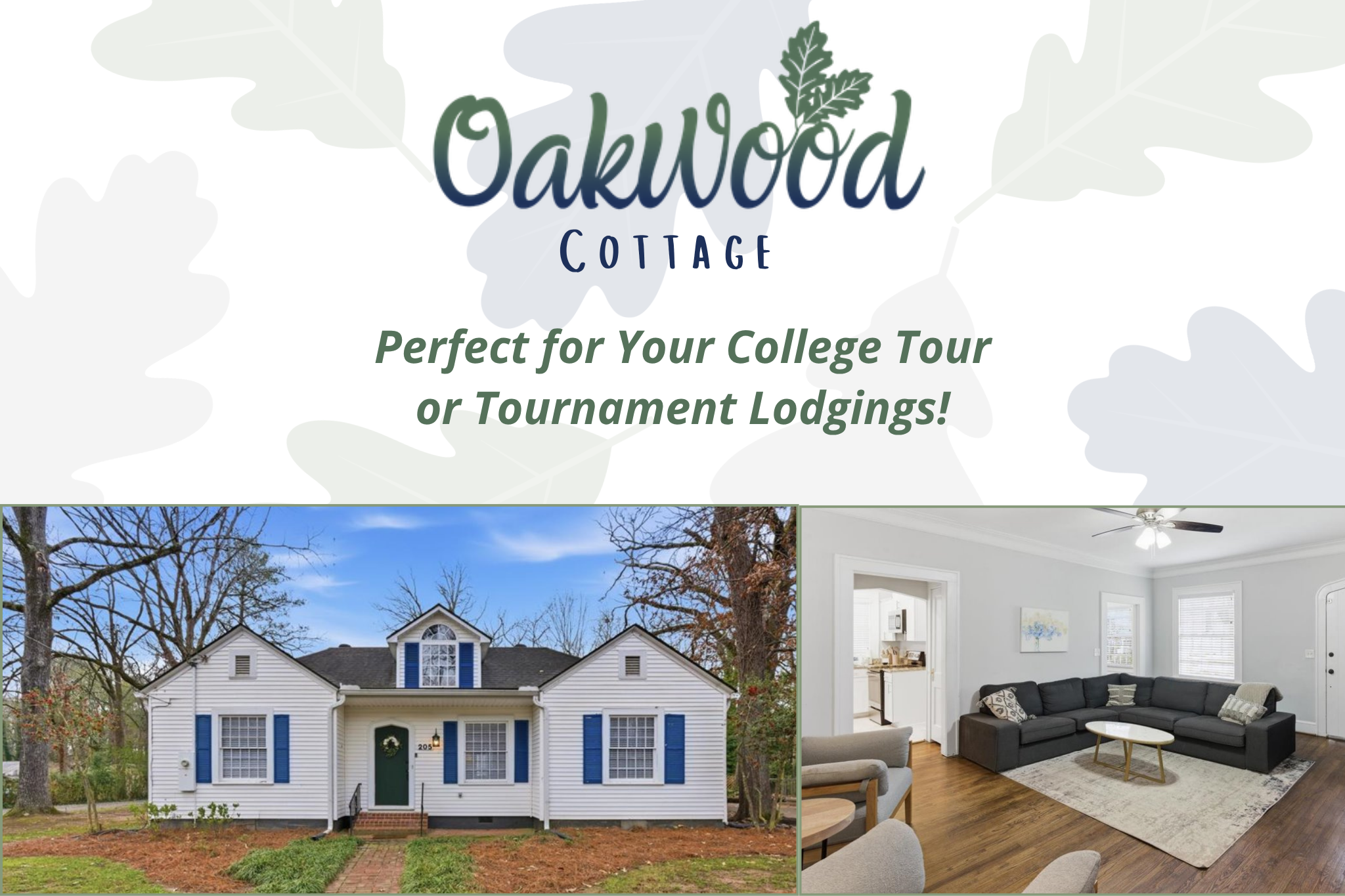 Oakwood Cottage-3BD-2BA Sleeps 8