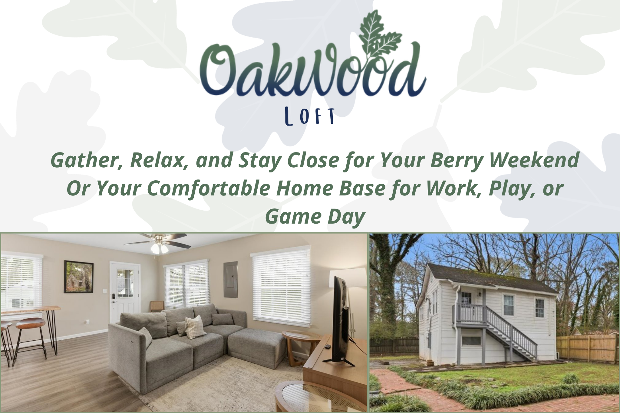 Cozy Oakwood Loft Sleeps 4-Near Berry