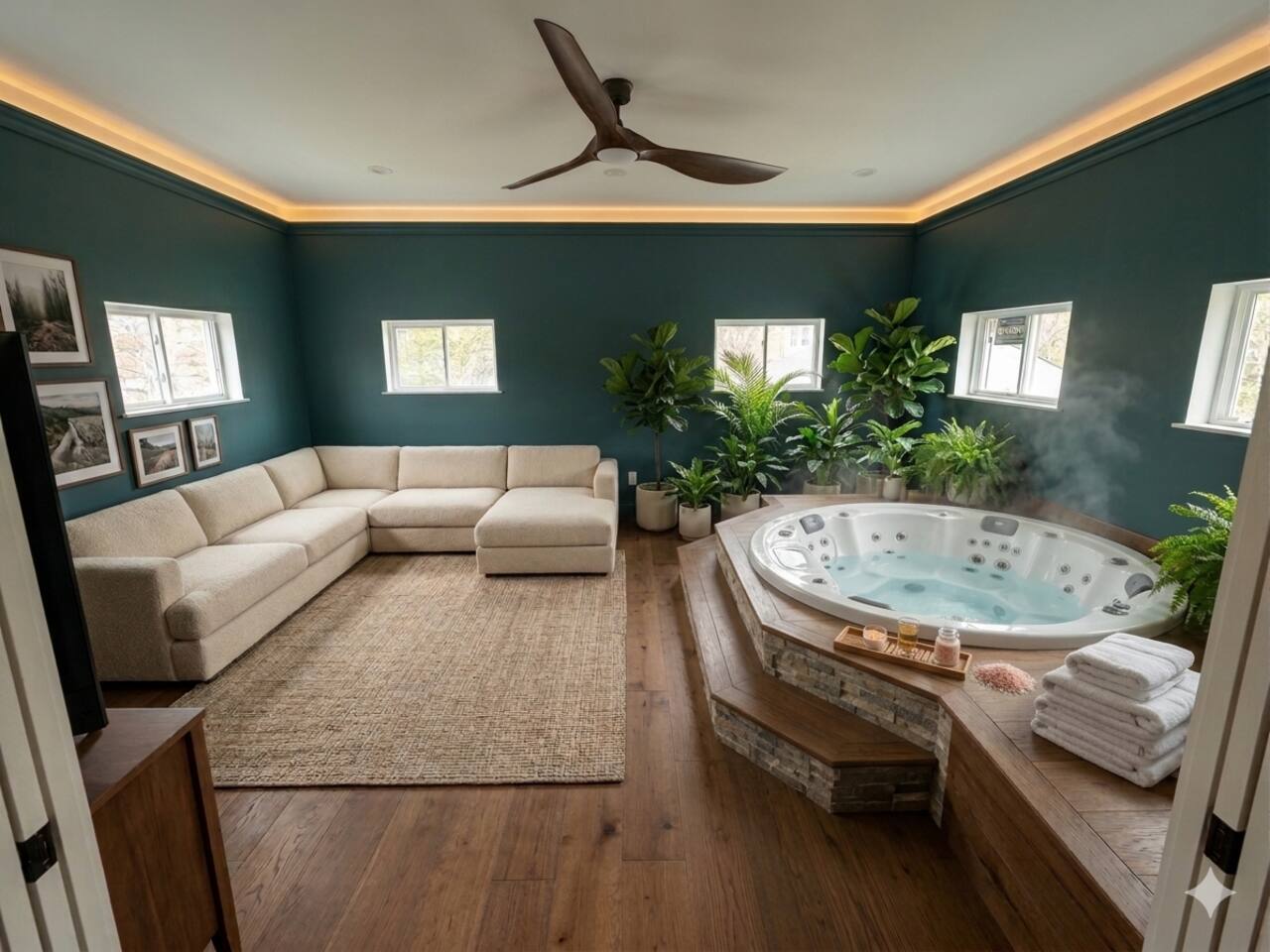 The Oak Park Manor | Hot Tub + Fireplace