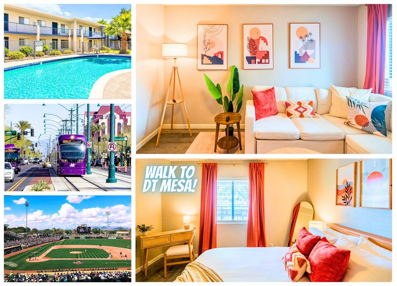 Sunstone Retreat | Downtown Mesa, Pool+W/D+65" TV