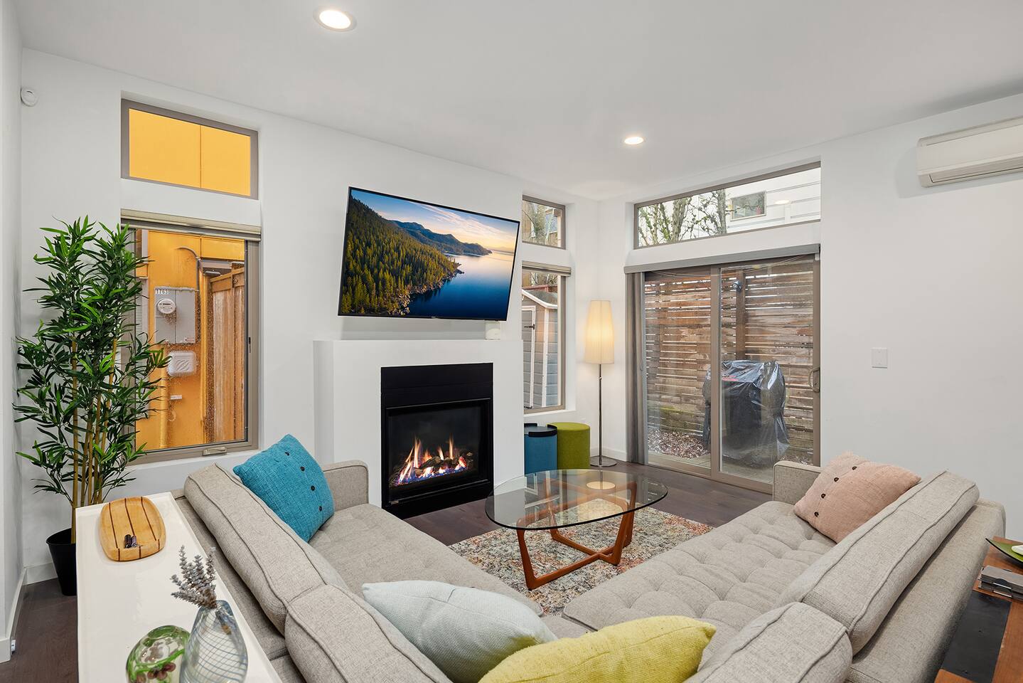 Stylish Urban Oasis w/ Indoor Fireplace