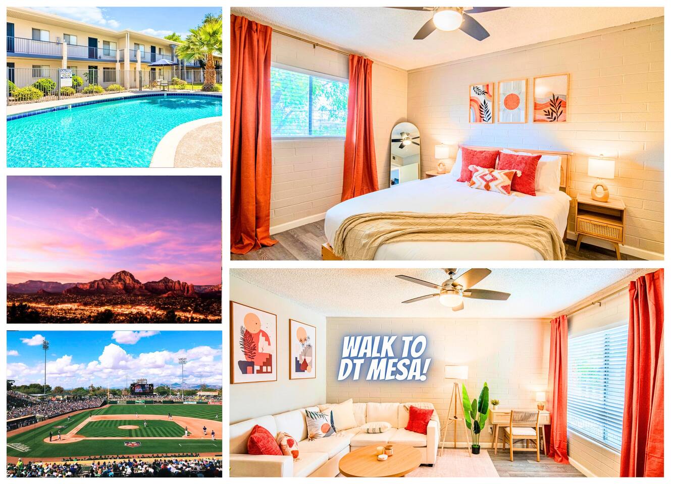 Cactus & Clay Hideaway | DT Mesa, Pool+W/D+65" TV