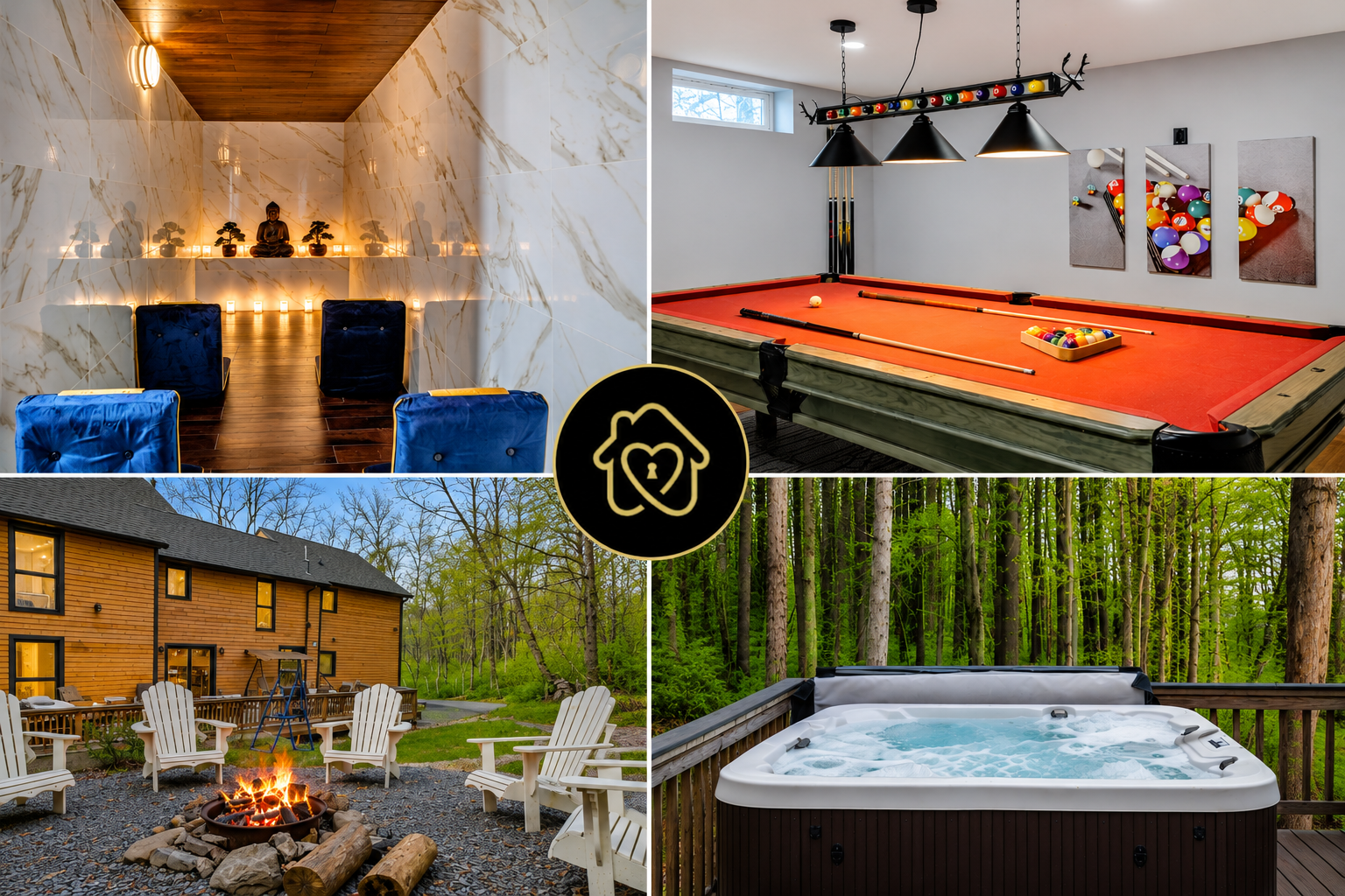 Sleeps 24 Luxury Sauna Hot tub Zen Room Game Room