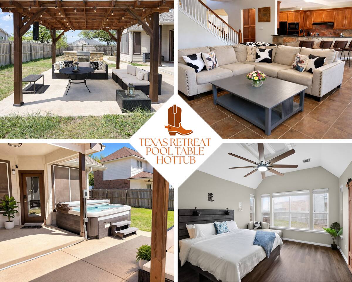 Spacious 4BR Retreat |Pool Table| Firepit & Hottub - Holiday Home