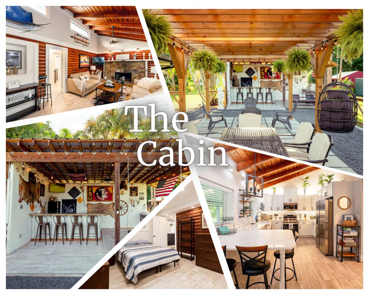 The Cabin – 3BR Log Retreat w/Outdoor Bar & Grill