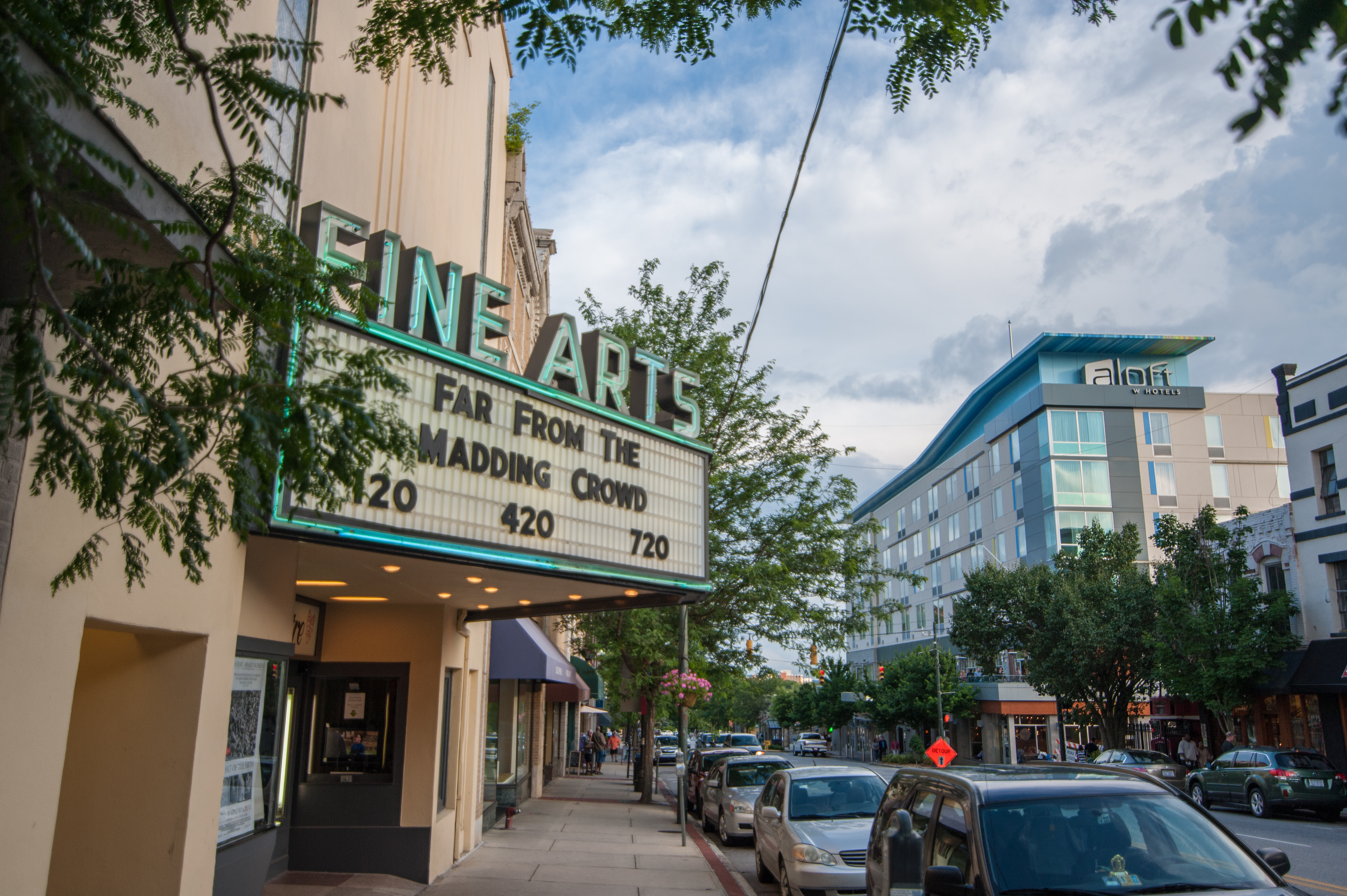 Stay near a vibrant theater district in a walkable downtown setting