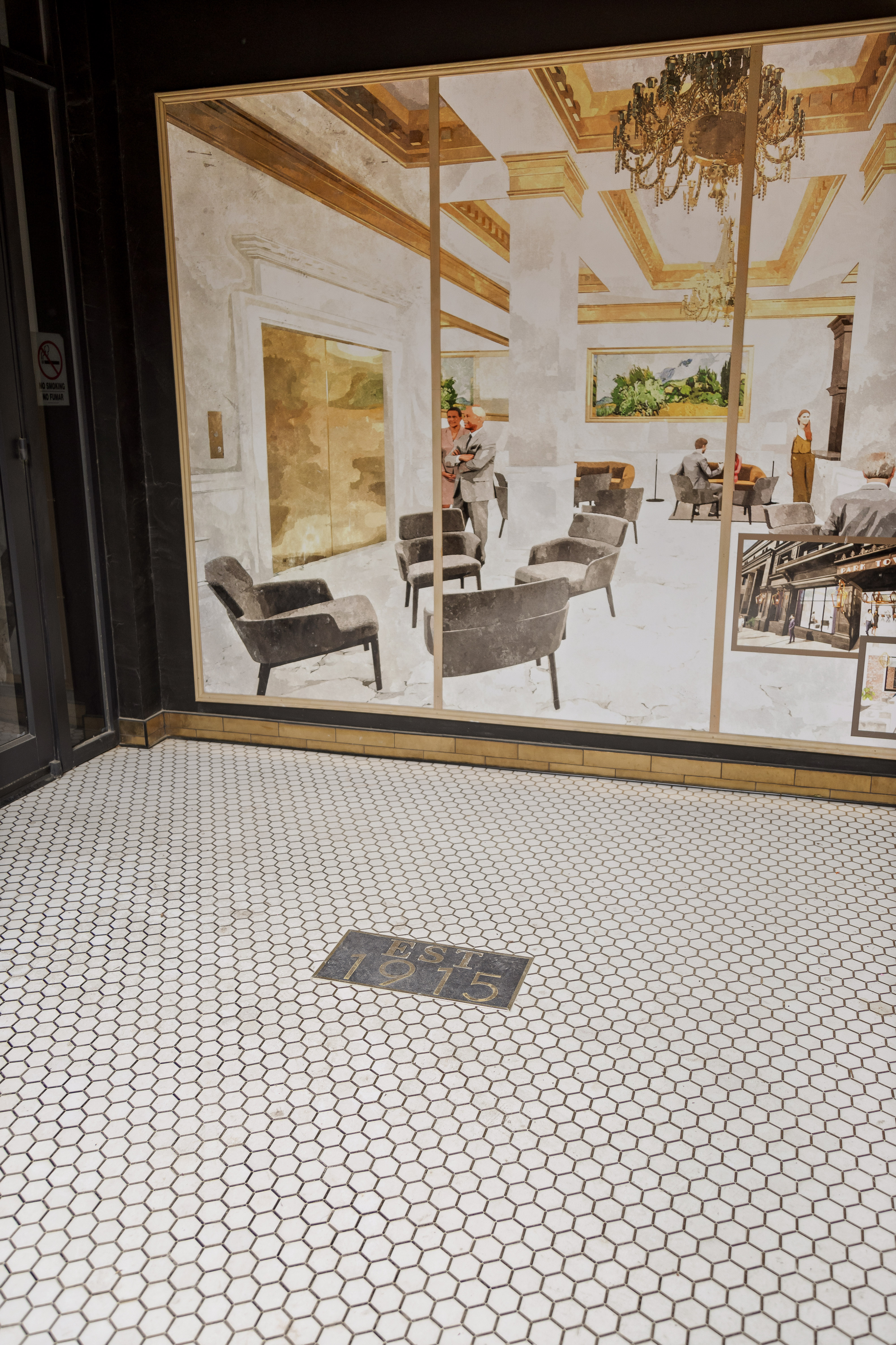 Classic tiled entry with elegant, upscale historic charm