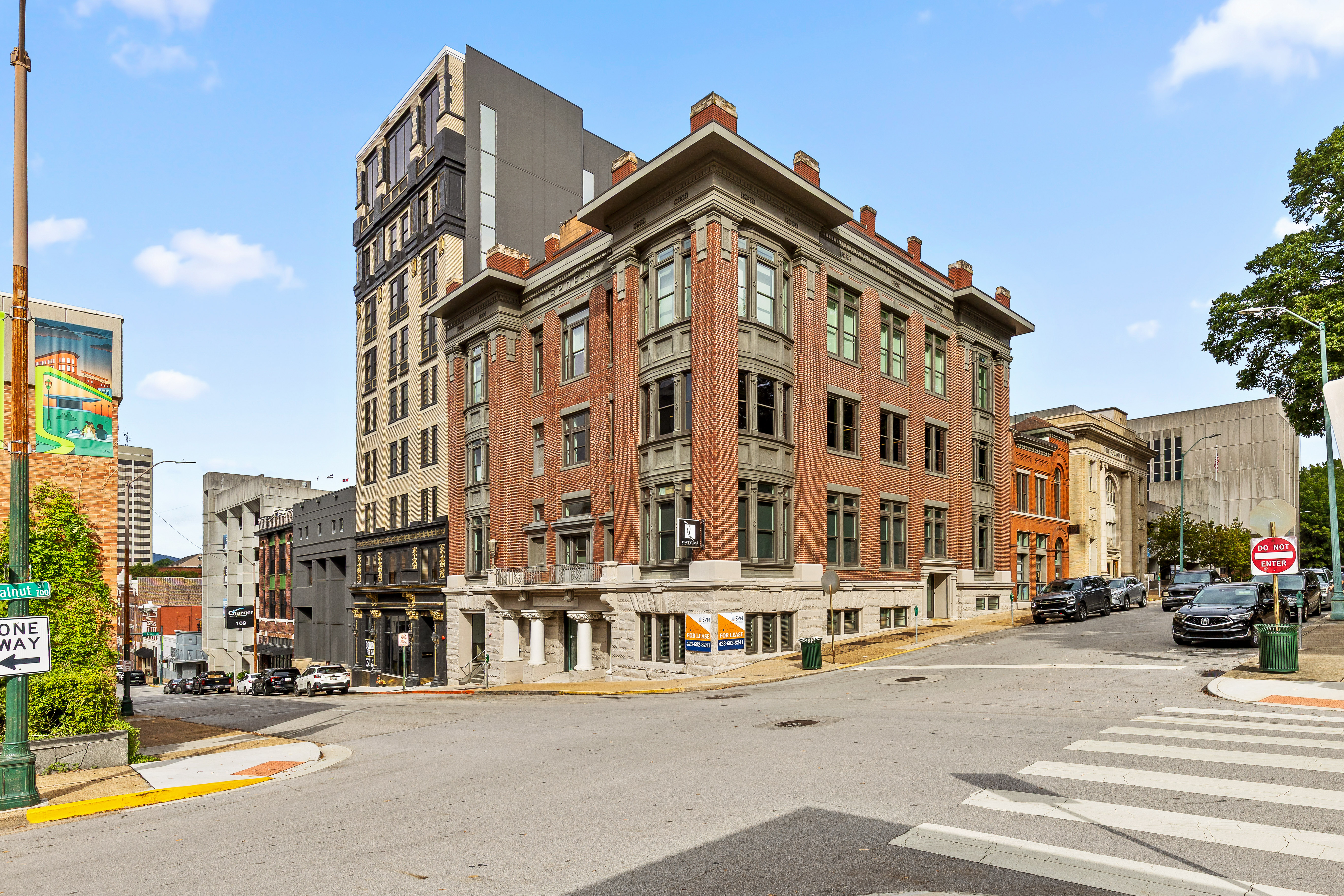 Historic corner building with classic charm in a walkable downtown setting