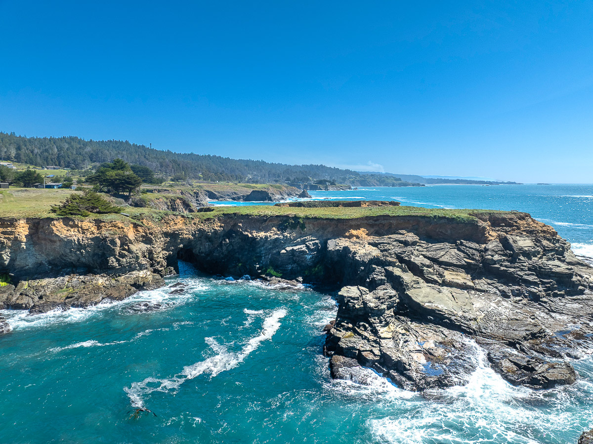 Dramatic oceanfront cliffs with turquoise coves and epic views