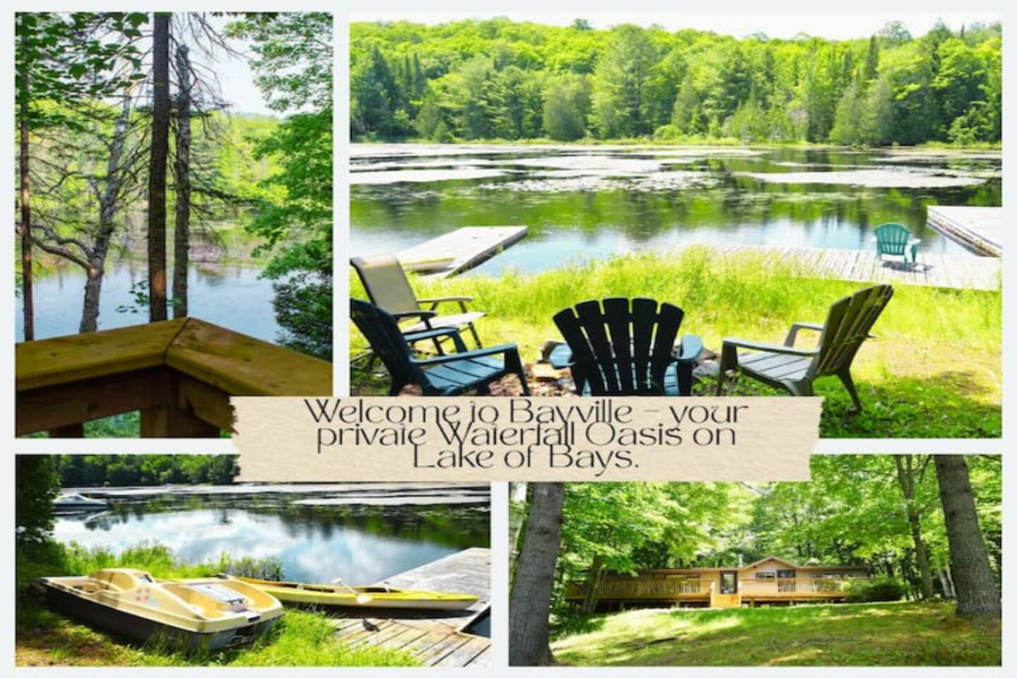 Lake of Bays Muskoka Room | Dock, Kayak, Waterfall