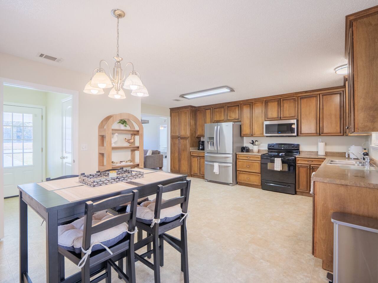 Dining table beside the kitchen