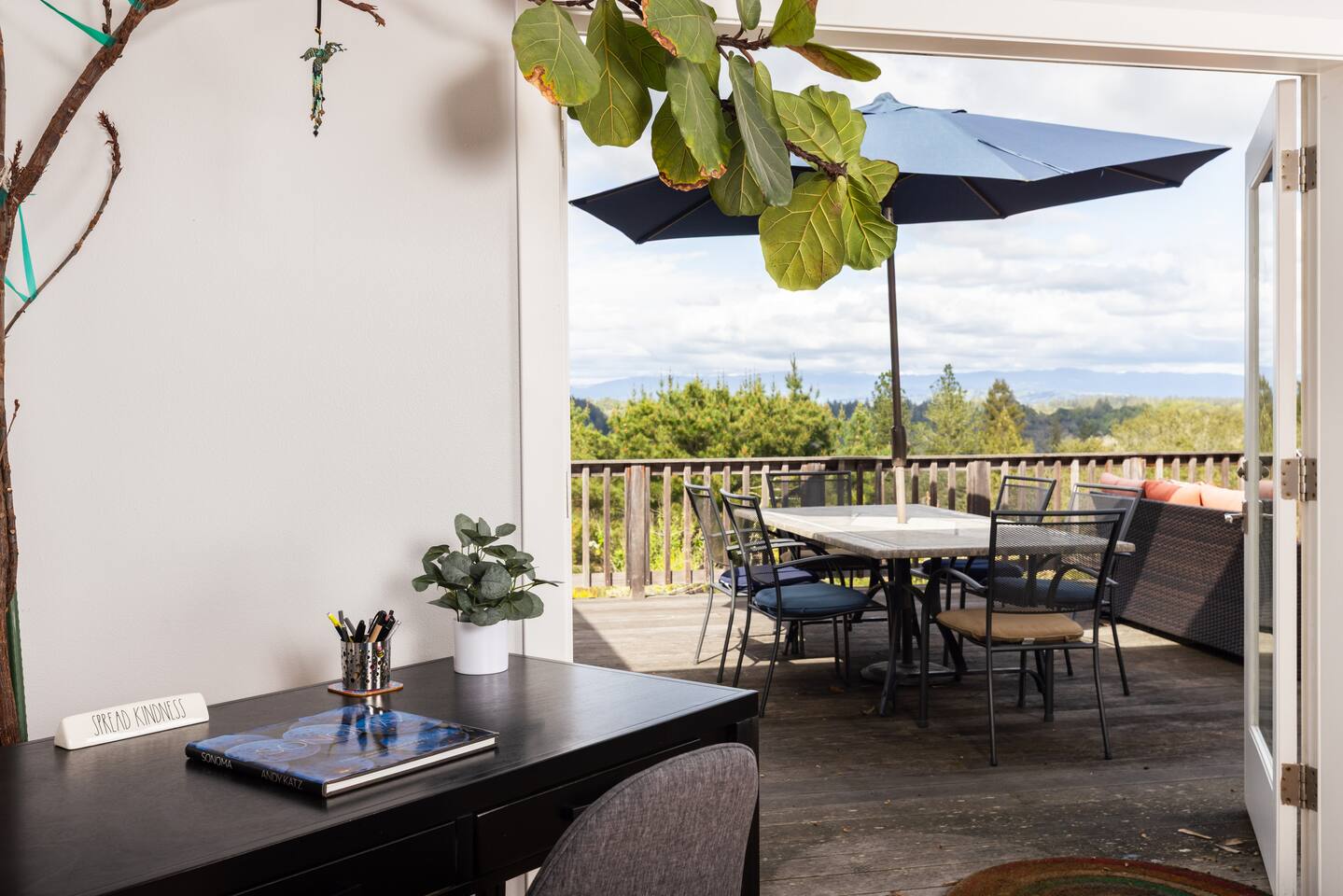 Work a little, unwind a lot, all in the same space. 