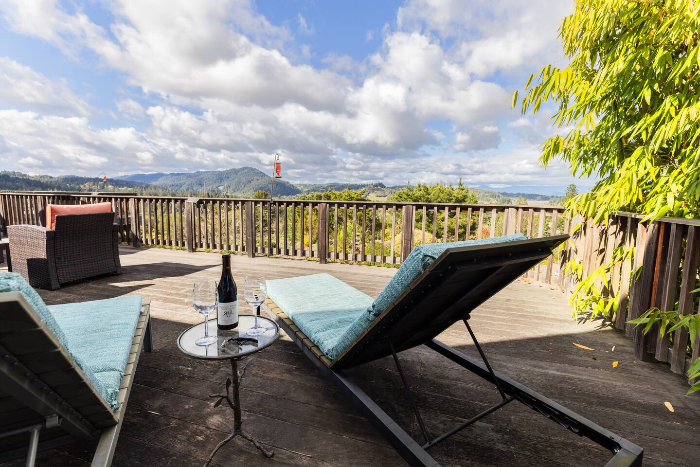 Lounge, dine, and take in the view. 