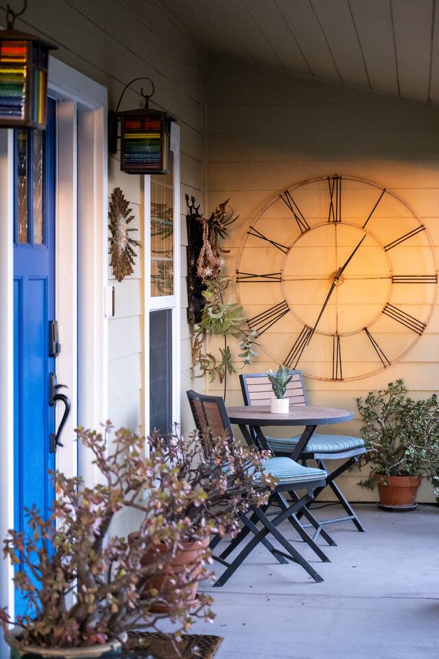 A cozy nook for fresh air and quiet time. 