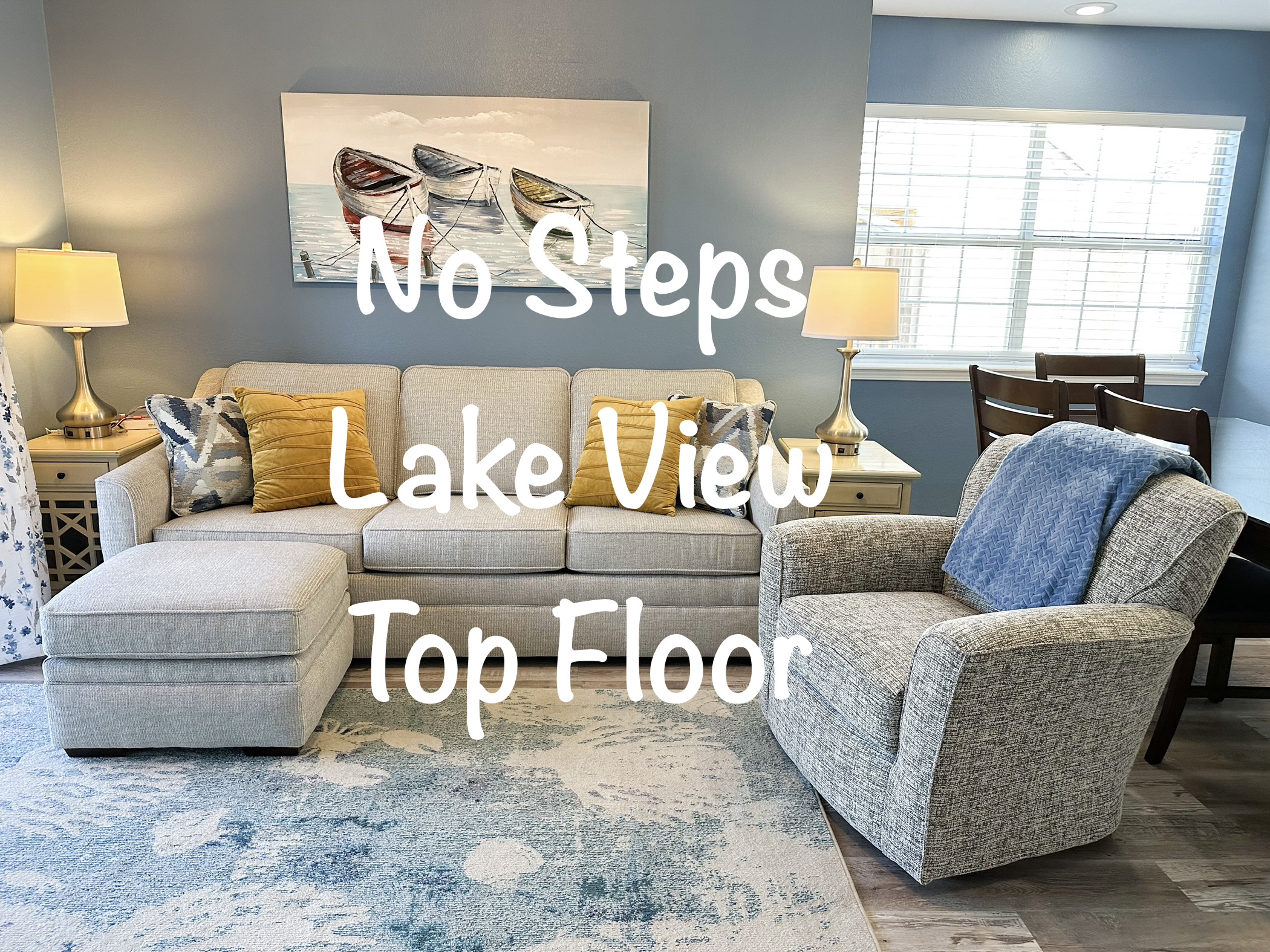 NO STEPS #6 Lakeview Top Floor Blue Sky Escape