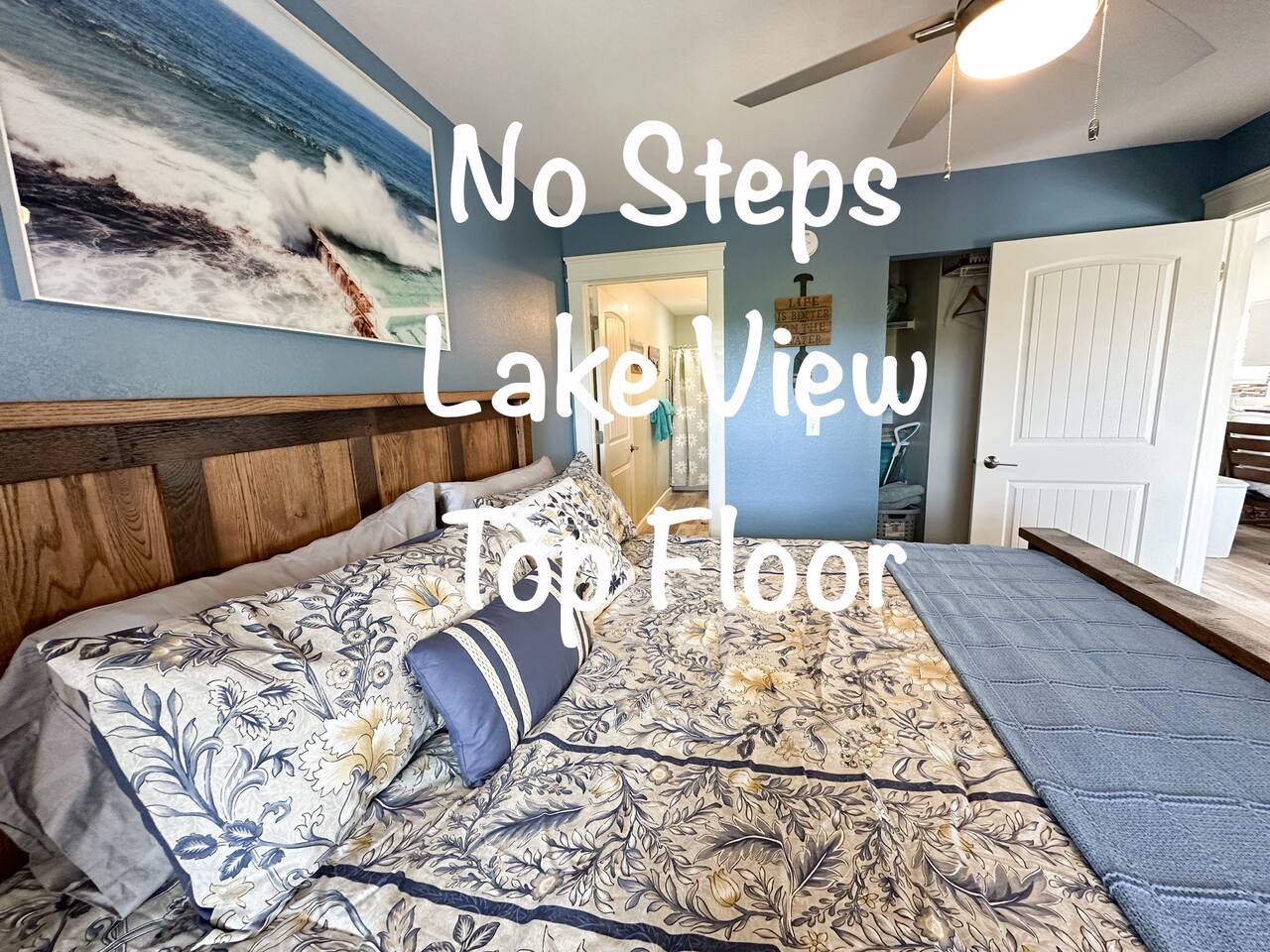NO STEPS #5 Lakeview Top Floor Blue Bird Retreat