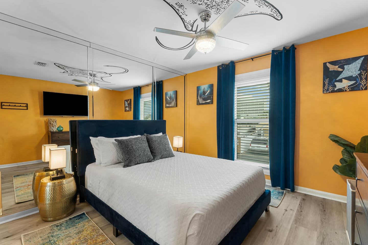 1 of 2 bedrooms on the main level of the house.