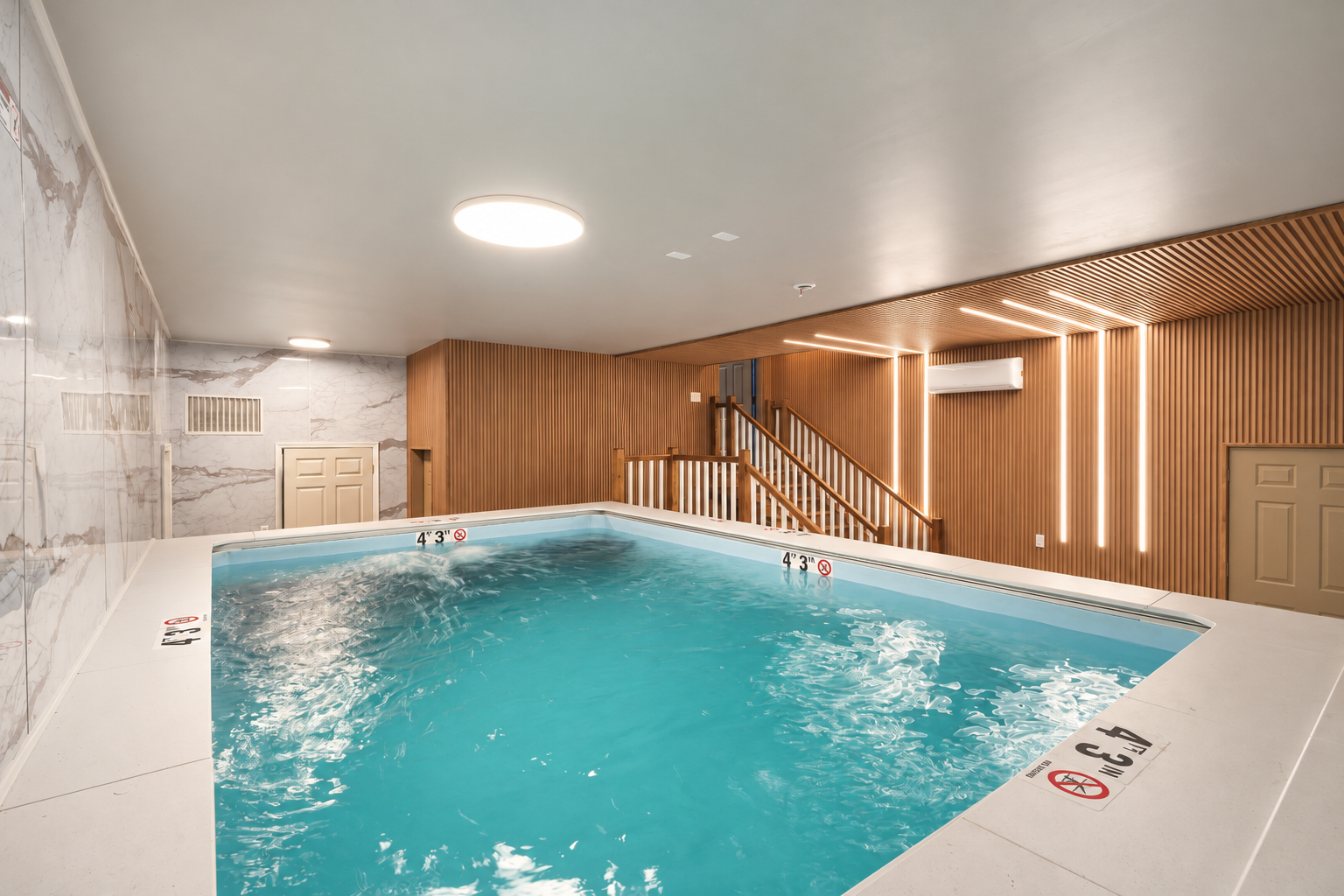 Indoor Swim Spa, Theater, Sauna, Karaoke Lounge!