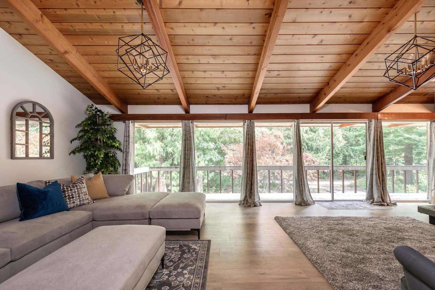Villa Architectural Wood Close-Up