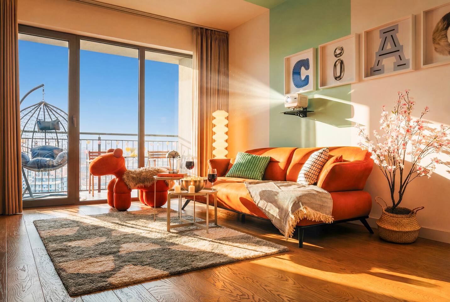 WF Cityscape View w/Terrace, Cinema & Free Parking