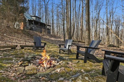 Secluded Forest Cabin with Cozy Porch w/ Hot Tub! photo 10