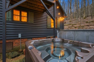 Secluded Forest Cabin with Cozy Porch w/ Hot Tub! photo 2