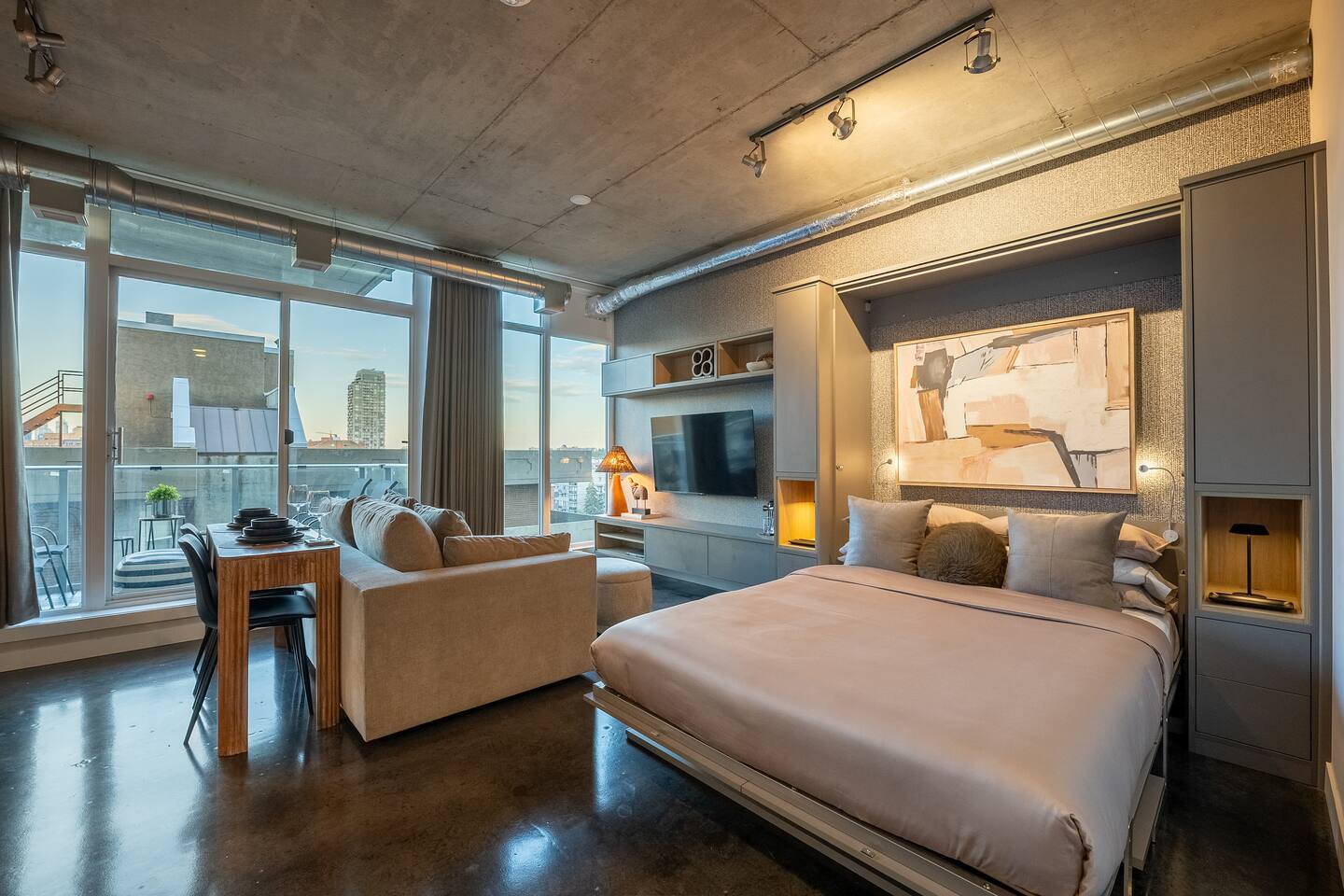 Downtown Views | Boutique Luxury Suite + Workspace
