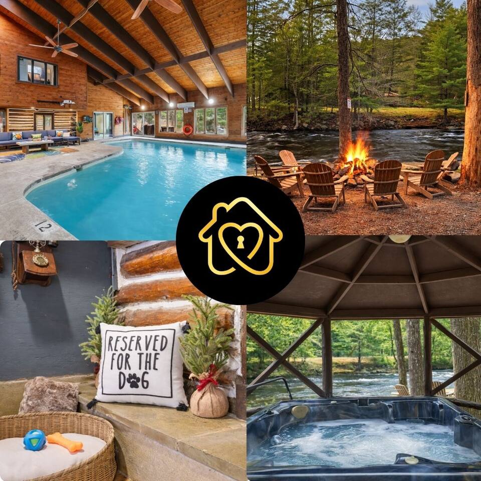 NEW! Waterfront with indoor pool/Hot tub/Pets