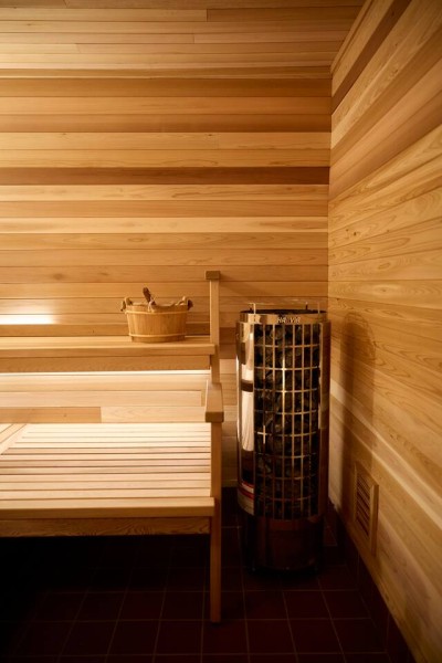 The 8-person sauna at Camp Commons