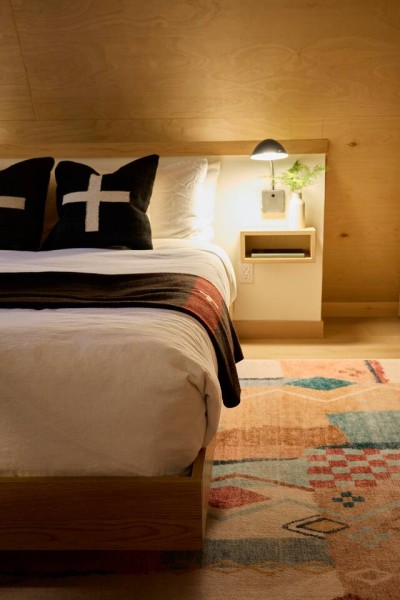 Lofted upper bedroom