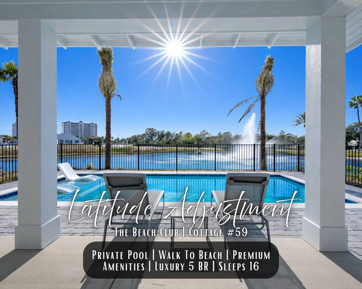 "Latitude Adjustment" | The Beach Club | Cottage #59 | Luxury 5BR Home | Private Pool | Walk To Beach | Water Views | Premium Amenities