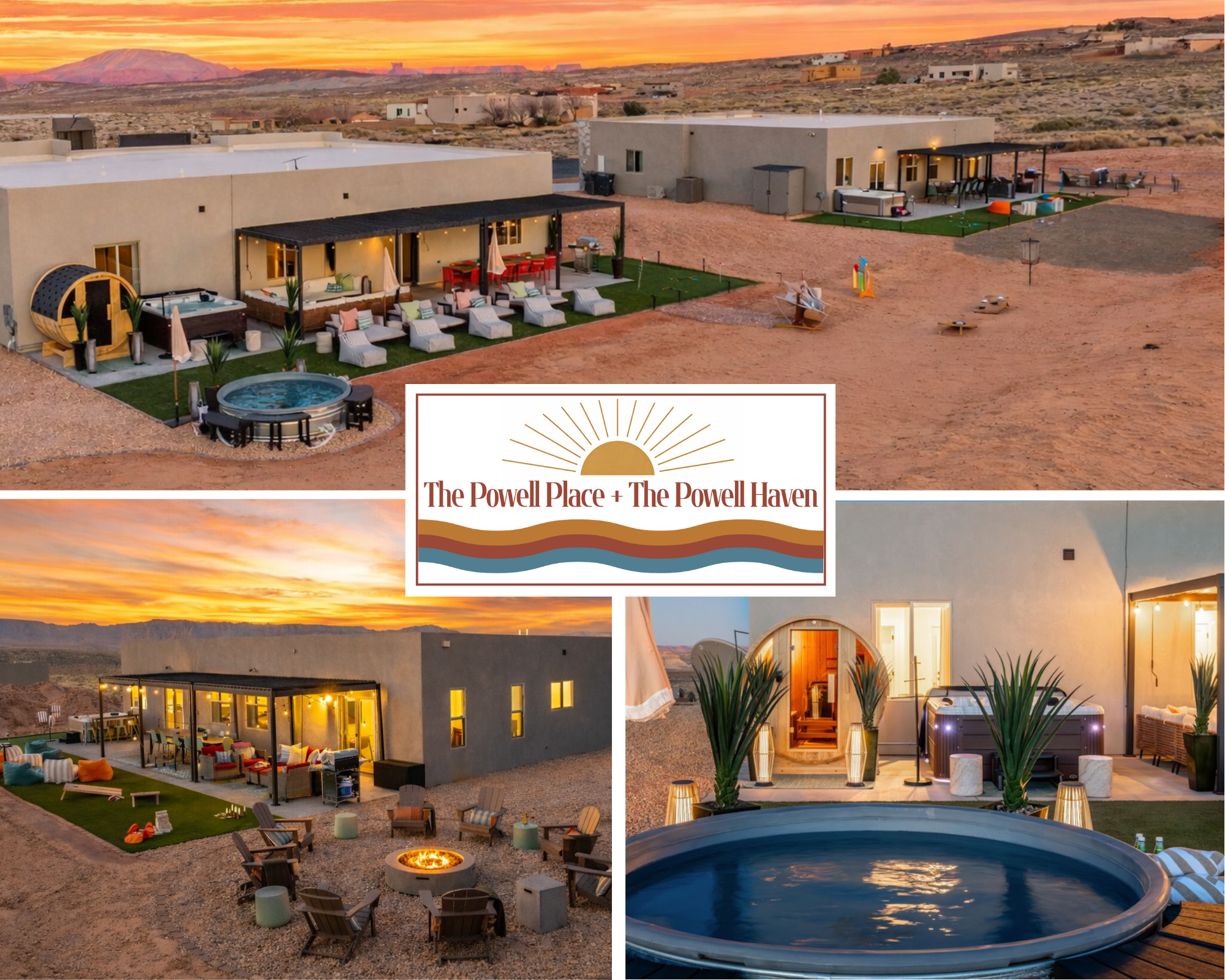 Powell Place+Haven 9BR/Sauna/Hot Tubs/DipPool/Golf