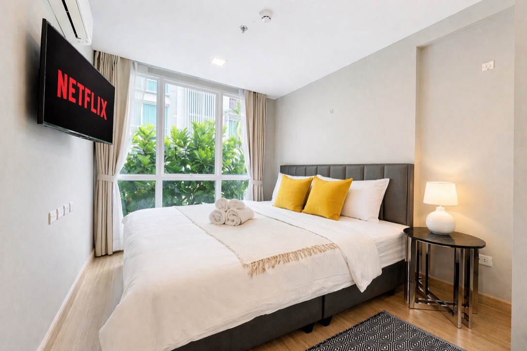 Balcony/BTShuttle/Gym/500MbsWifi/NFLiX/FullKitchen