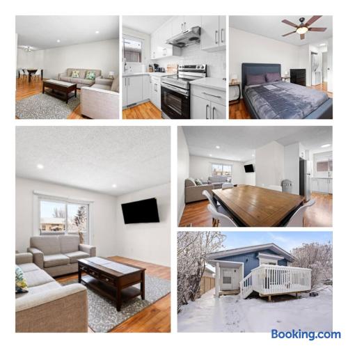 Prefect 3BR Saty near YYC, Free Wifi & Parking