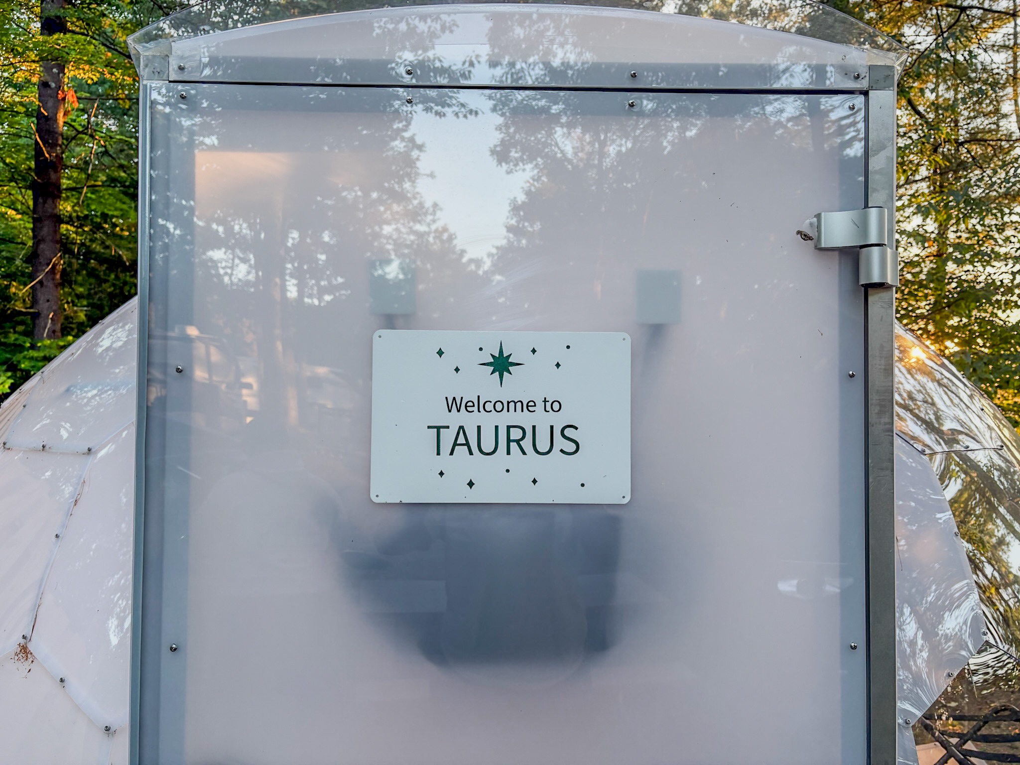 Welcome to Taurus — a serene woodland glamping dome retreat