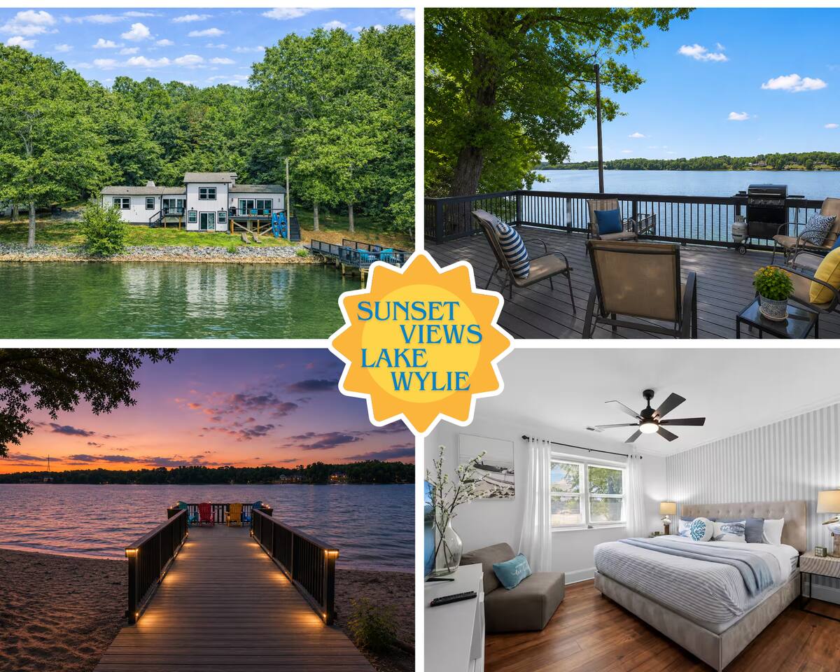 Waterfront | Sunset + Dock Views | Lake Wylie - Holiday Home