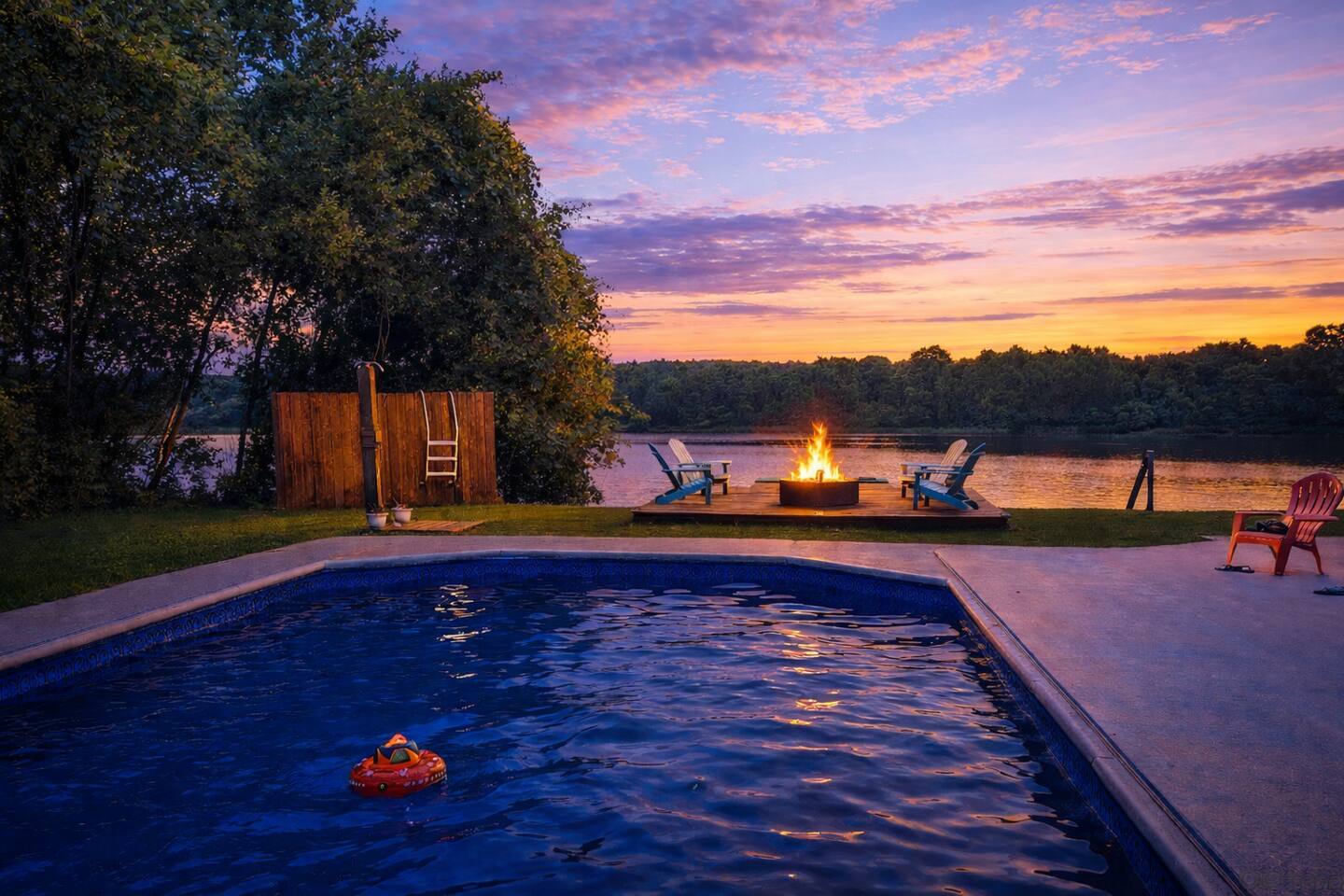 Riverfront Terrace w/ Pool, Boat Slip, Kayaks +BBQ