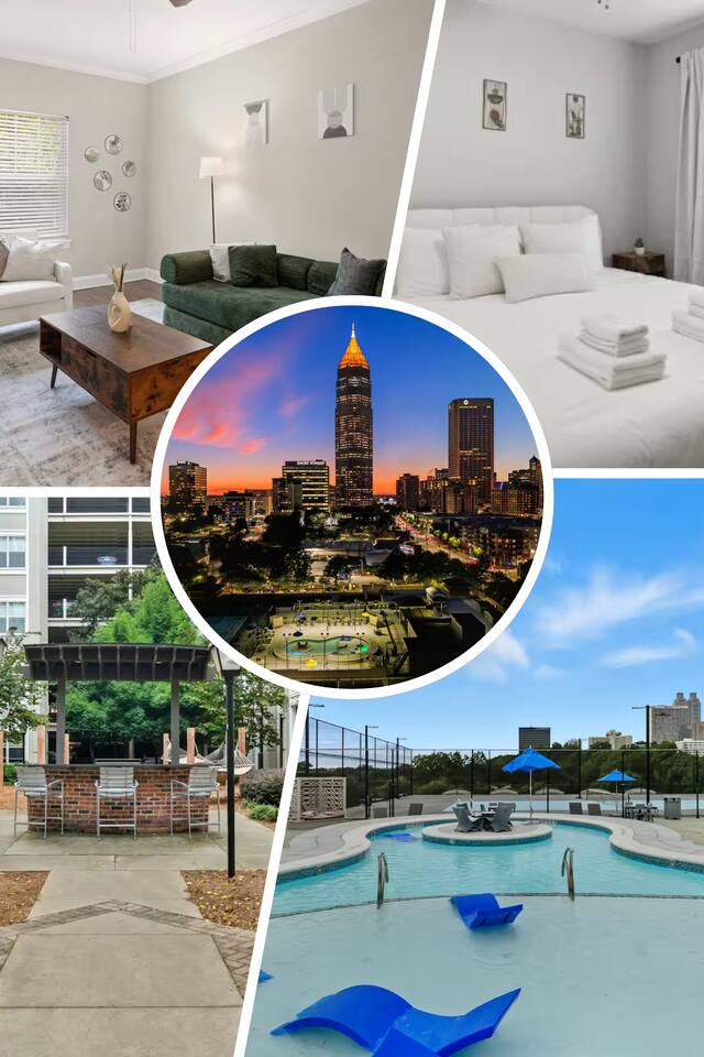 Stylish 1BR Midtown Retreat • Pool & Gym