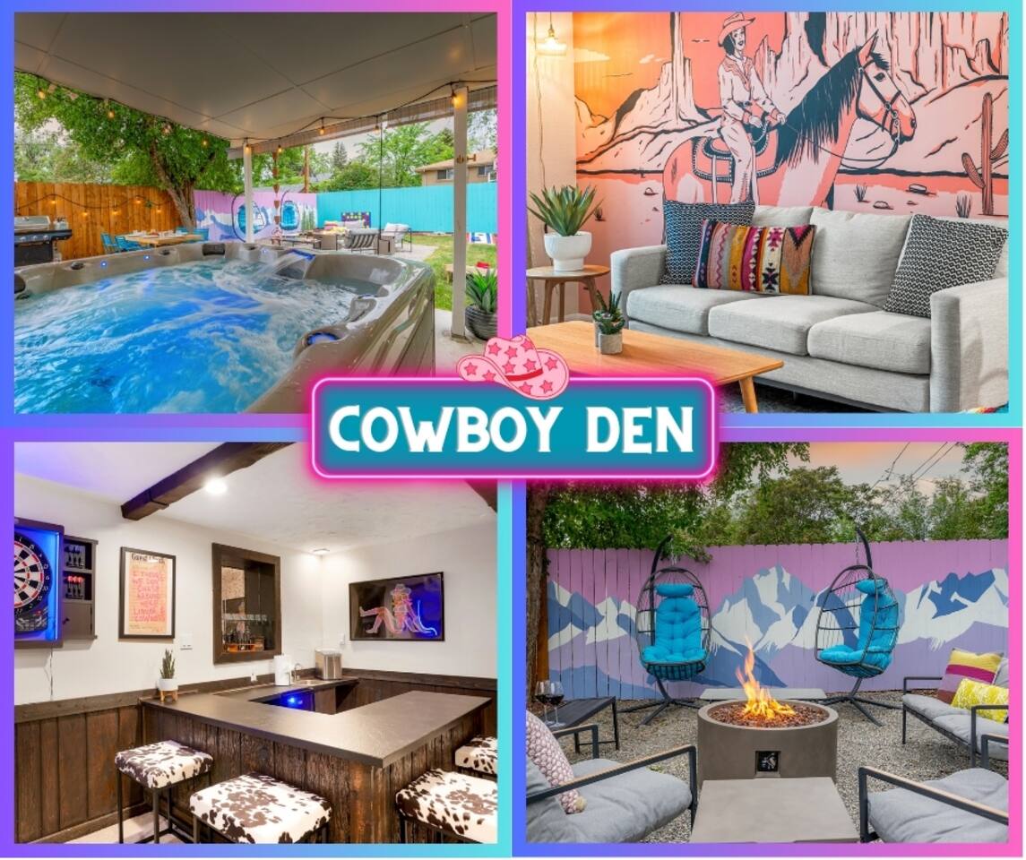 Olde Town Arvada Cowboy Den, Hot Tub, Bball & Bar!