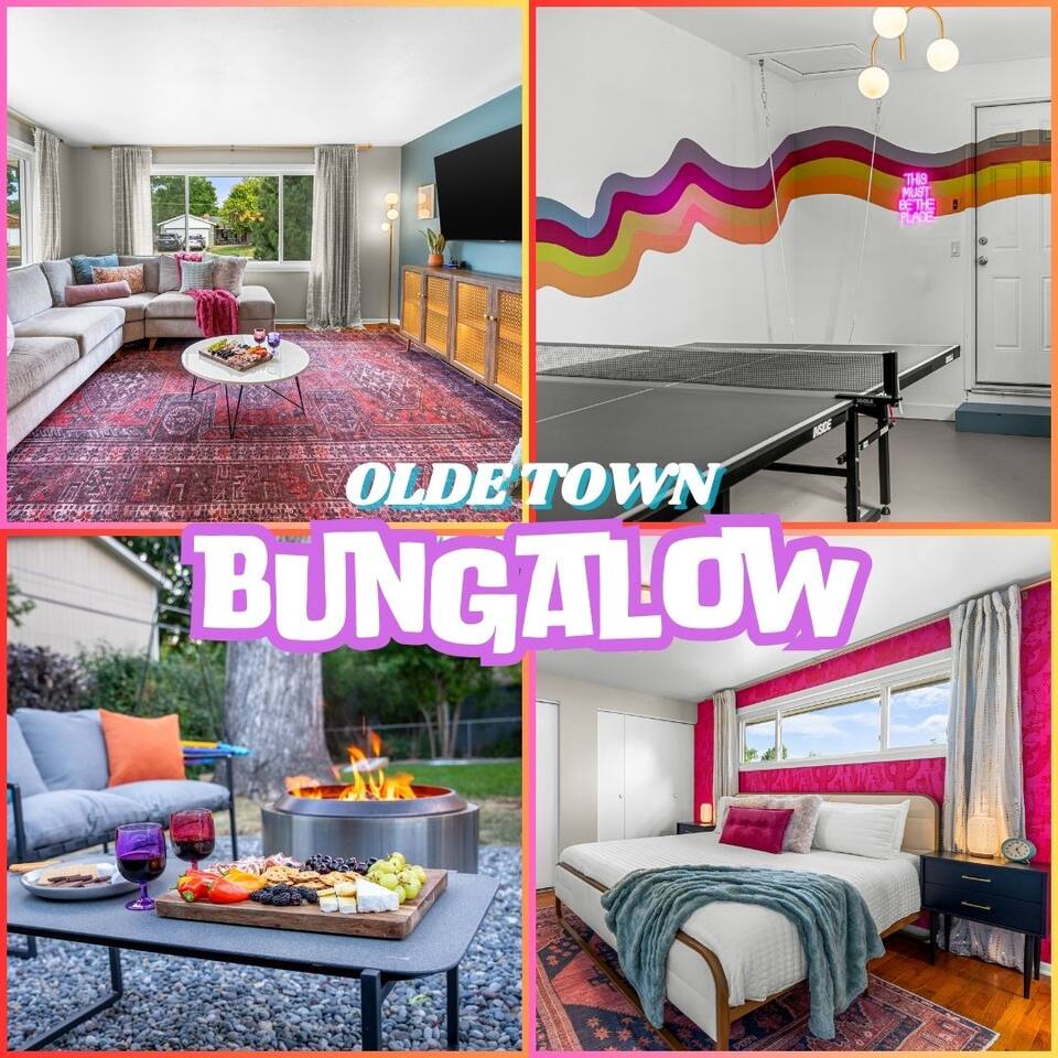 Olde Town Hot Tub, King Beds, Firepit & Ping Pong!