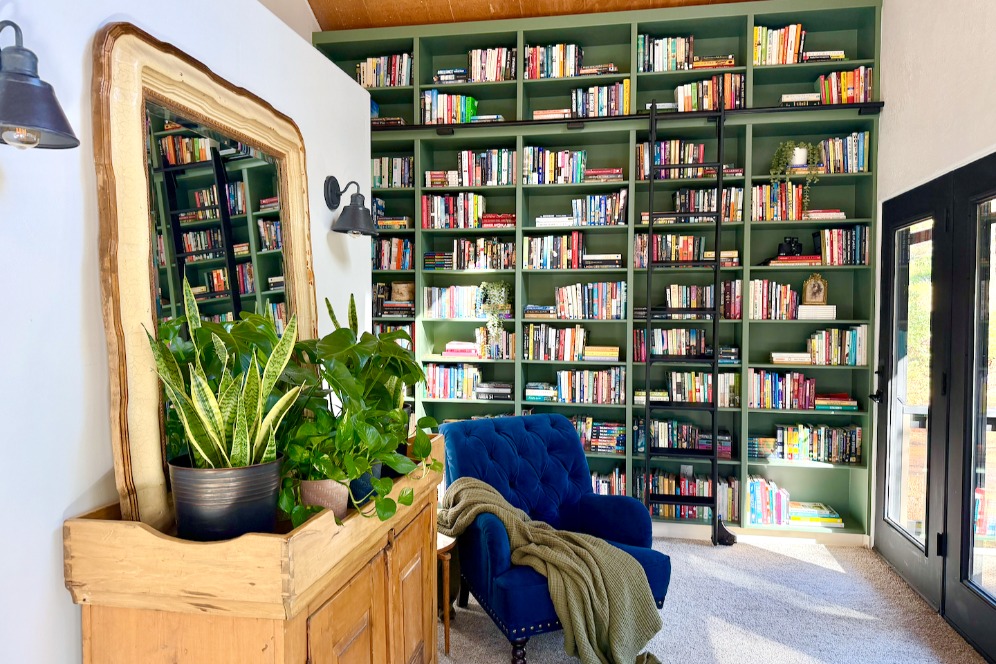 Forest Boundary Cabin with Library