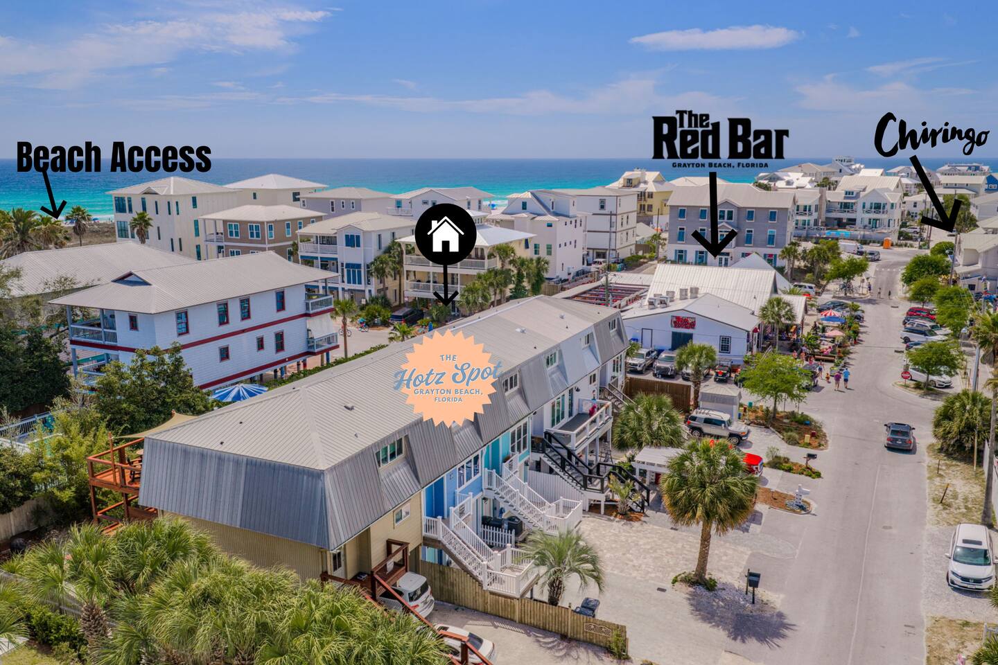 The Hotz Spot to Stay in Grayton Beach w Bikes!