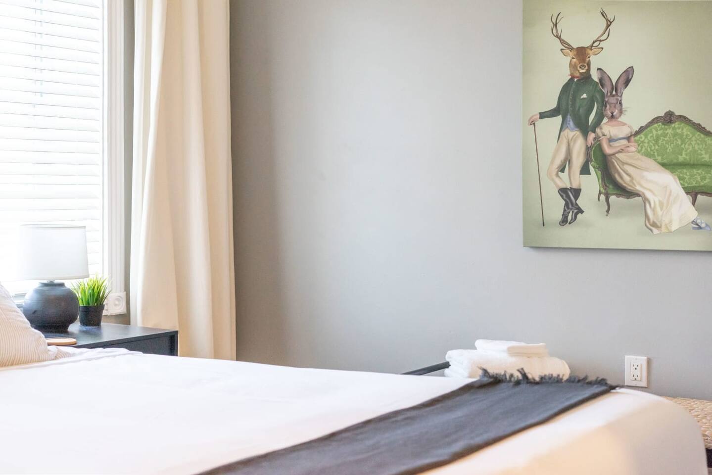 Feel as regal as these animals in this beautiful master bedroom