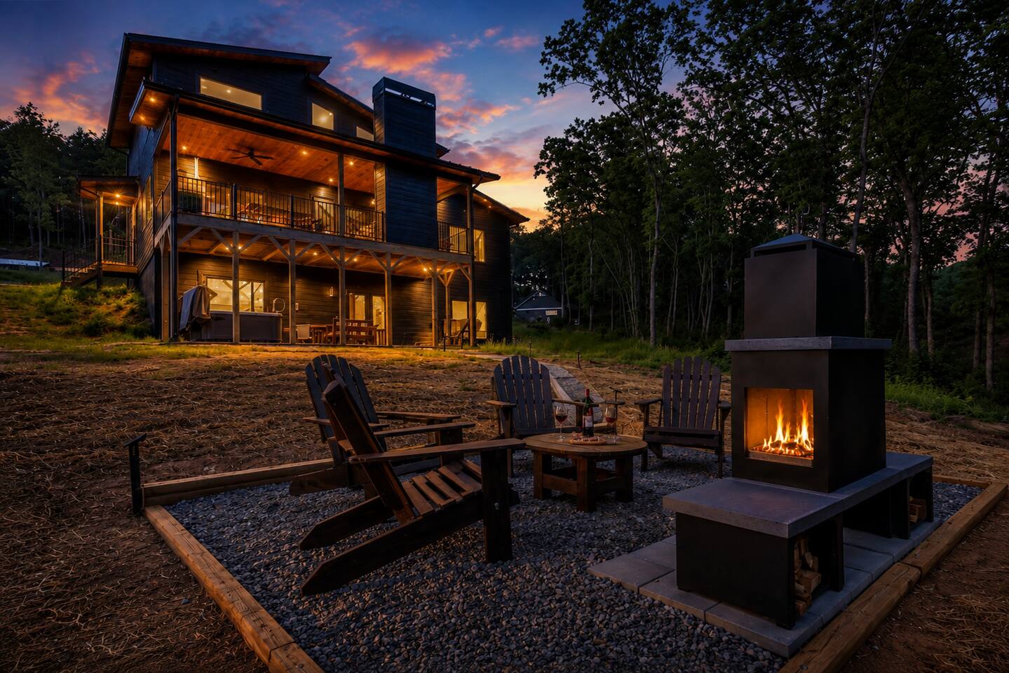 Hot Tub Cabin| Pizza Oven | 3 King Suites | Winery