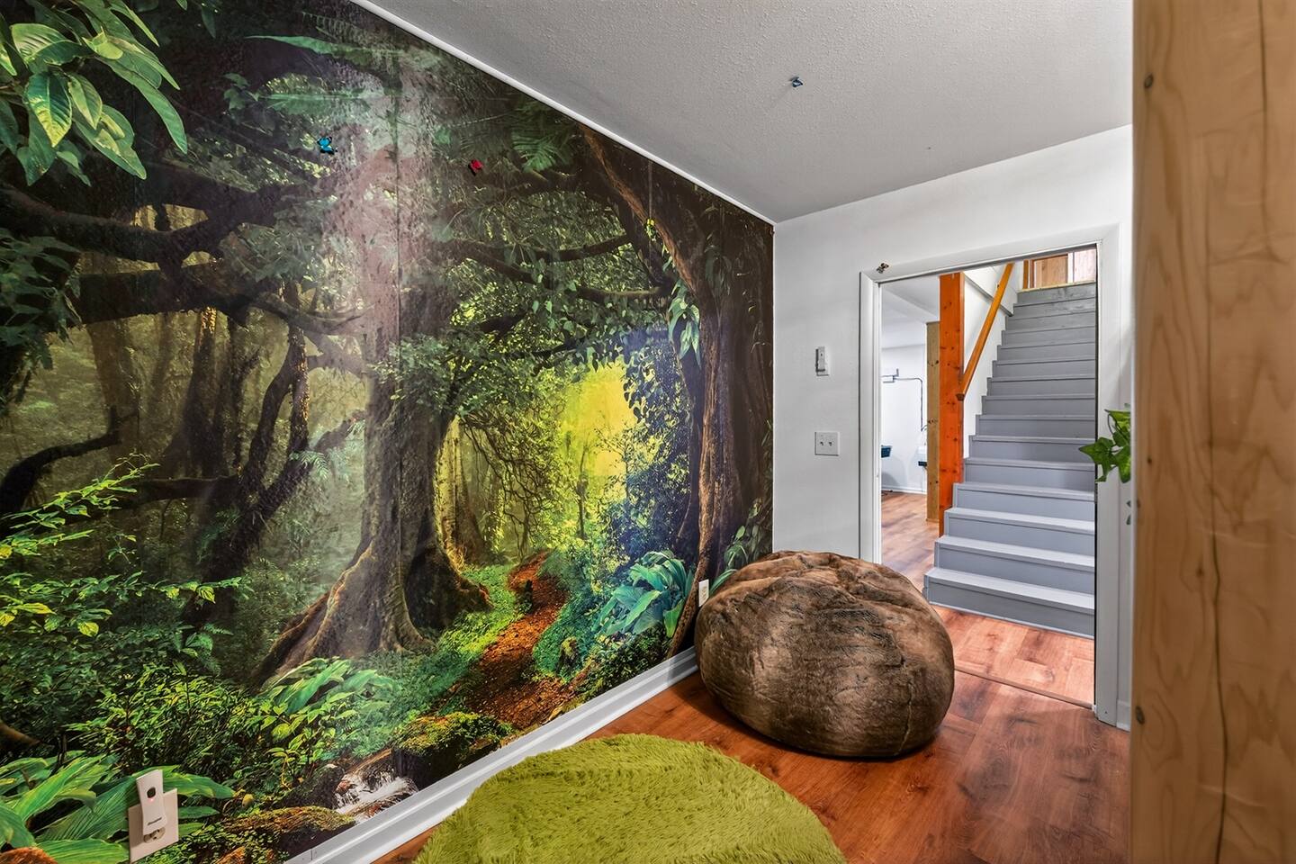 The kids will love the enchantment in their own bunk room forest.